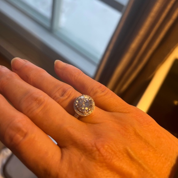 Classic 925 sterling silver zirconia cubic ring, 6.5 - Picture 5 of 5